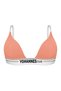 Women'S, Cotton Triangle Bra, Natural Forming Skin Friendly Fabric, Salmon - 2
