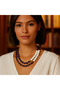 Purple Agate Ceyt 2 Row Fertility and Evil Eye Protection Necklace - 8