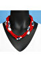 Coral Sodalite Howlite 3 Row Courage Passion and Evil Eye Protection Necklace - 2