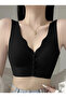 Women's Bra Laser Cut Front Button Ghost Bra with Removable Pads