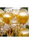 40 Pieces Gold Pearlescent Metallic Transparent Balloon Premium 2 Pack Balloon Flake - 5