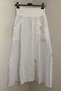 Women's Italian White Waisted Elastic Pocket Leg Zipper Detailed Linen Long Skirt - 2