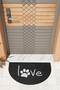 1Modern Digital Doormat Black Paw Love Doormat - Front Door Mat - 2