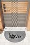 1Modern Digital Doormat Gray Paw Love Doormat - Front Door Mat - 2