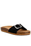 Women Buckle Strap Slip On Sandals in Black - 2