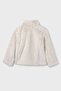 Girl's Stand Collar Plush Coat - Beige - 2