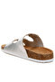 Women Dual Strap Buckle Flats In Silver - 4