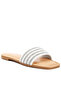 Women Striped Slip On Flats in White - 2