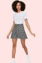 Girls' Leopard Print High Waist Mini Shorts Skirt Knitted Fabric Casual Summer Durable Material