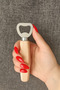 Stainless Steel Bottle Opener with Wooden Handle – Durable and Stylish Design - 2