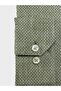 Men's Regular Fit Long Sleeve 100% Cotton Button Collar Patterned Green Shirt 3807Y - 3