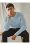 Men's Hair Knitted Crew Neck Casual Simple Stylish Baby Blue Knitwear Sweater - 4