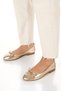 Unal Ozer Women's Gold Genuine Leather Bow Ballerina Ballet Un001-063 - 4
