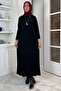 Beyza Ribbed Knitwear Dress Black - 3