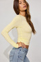Crew Neck Basic Long Sleeve Bodysuit - 2
