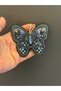 Beadwork Sequence Navy Blue Butterfly Embroidery Sewing Accessory 10X9 cm - 2