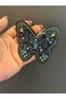 Beadwork Sequence Navy Blue Butterfly Embroidery Sewing Accessory 10X9 cm - 4