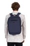 Unisex Navy Blue School Backpack Medium Size High School University USB Type-C Waterproof Oxford Fabric - 7