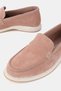 Women's Powder Pink Suede Khaki Natural Leather Number 36-41 Loafer Shoes - 4