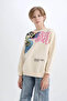 Oversize Crew Neck Printed Sweatshirt for Boys D7114A824Wn - 4