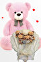 90 cm Teddy Bear Plush and Teddy Bear Bouquet with Clothes Valentine's Day Birthday Gift for Girlfriend