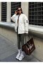 Oversize Quilted Bomber Coat - Ecru - 5
