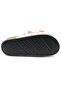 Feles Double Buckle Cork Sole Stone Detailed Women's Slippers Silver - 6