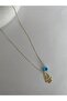 Xuping Fatma Mother's Hand and Evil Eye Beaded Gold Necklace - 2