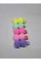 Colorful Mini Pompom Hairpins - 5 Pieces - 2