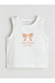 Ecru Crew Neck Bow Printed Girls' Shorts Pajama Set - 2