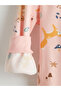 Pink Crew Neck Girl's Pajama Set - 7