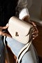 Lock Detailed Long Strap 4 Compartment Lined Crossbody and Shoulder Bag 712