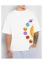 Sun and Planets Patterned Unisex Oversize T-Shirt