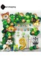 9 Years Old Happy Birthday Uzar Lettering Safari Themed Foil Luxury Chain Balloon Set - 3