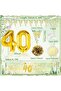 40th birthday decoration, 40 years old green gold balloons decoration set - 4