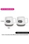 2-Piece Printed Coffee Mug 400mL ''HAPPY  TOGETHER'', Ceramic Coffee Mug with Handle - 3