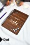 Istanbul Wooden Cover Notebook - Dotted Notebook - 60 Sheets (120 Pages) - A5 15X21 cm