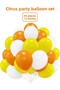 Balloon Set 45 Pieces Orange Yellow White Pastel Birthday Party Decoration