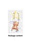 Gray Teddy Bear and Stars on the Swing Kids Room Wall Sticker - 2