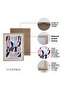 Natural Wood Framed Painting Set of 4 D-013 - 3