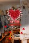 Circumcised Hearts on February 14 Valentine's Day Glass Showcase Room Sticker 70cm