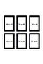 6 قطع إطار 30x40 - إطار أسود - إطار A3 - إطار صور متعدد MDF - 4