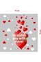 Upward Hearts 14 February Valentine's Day Glass Showcase Room Sticker 70cm - 2