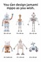 Cute Robot Men Sticker Set Kids Baby Room Sticker - 3