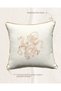 Marine Pattern Embroidered Throw Pillow Cover, Linen Throw Pillow Cover