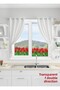 Red Tulip Pattern Transparent Material Double-Way Glass Sticker - Glass Ornament Decoration, Window Decoration - 2