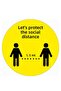 Social Distance Floor - Wall - Glass Sticker 01
