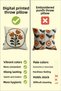 Punch Patterned Throw Pillow Cover Green Orange Color Flower Pattern Digital Printed 2-Piece Throw Pillow - Cover - 4