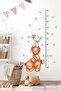 Cute Bears, Rabbit And Stars Height Gauge Pastel Color Wall Sticker