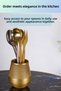 Countertop Cutlery Decorative Vertical Cutlery Cylinder Cutlery Gold Color Model 89 - 2